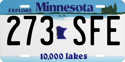 MN license plate 273SFE
