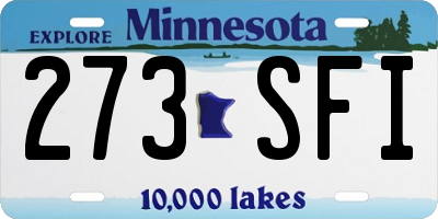 MN license plate 273SFI