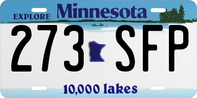 MN license plate 273SFP