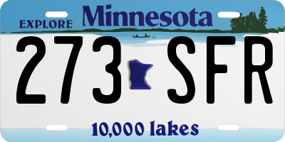 MN license plate 273SFR