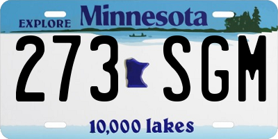 MN license plate 273SGM