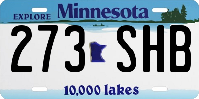 MN license plate 273SHB