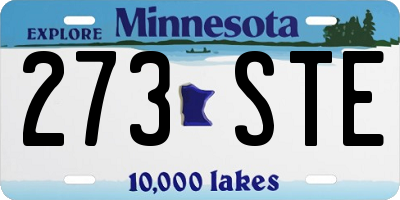 MN license plate 273STE