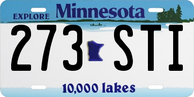MN license plate 273STI
