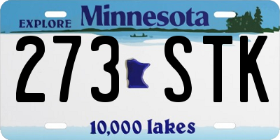 MN license plate 273STK