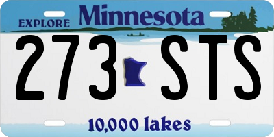 MN license plate 273STS
