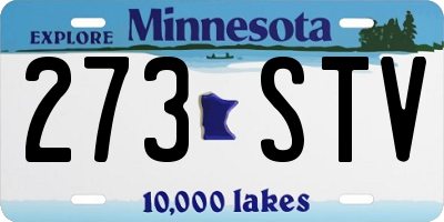 MN license plate 273STV