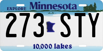 MN license plate 273STY