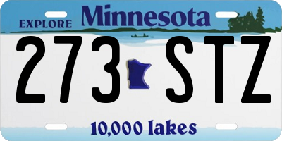 MN license plate 273STZ