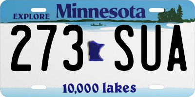 MN license plate 273SUA