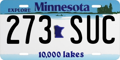 MN license plate 273SUC