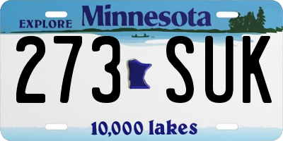 MN license plate 273SUK