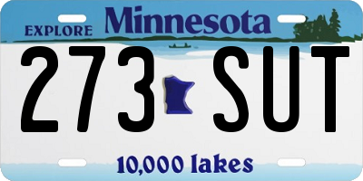 MN license plate 273SUT