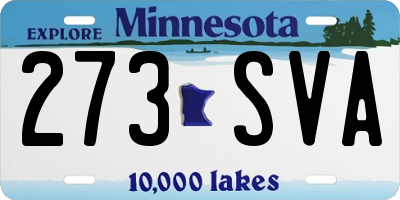 MN license plate 273SVA