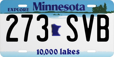 MN license plate 273SVB
