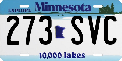 MN license plate 273SVC