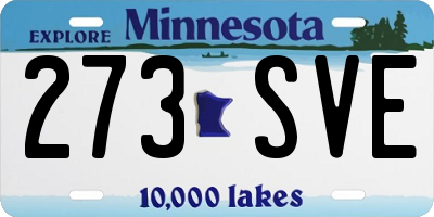 MN license plate 273SVE