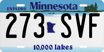 MN license plate 273SVF