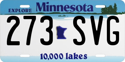 MN license plate 273SVG