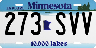 MN license plate 273SVV