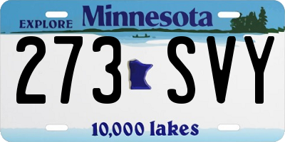 MN license plate 273SVY