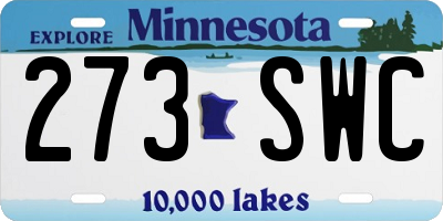 MN license plate 273SWC