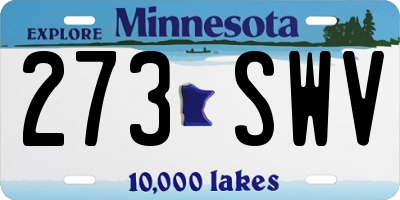 MN license plate 273SWV