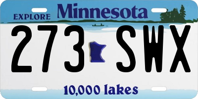 MN license plate 273SWX