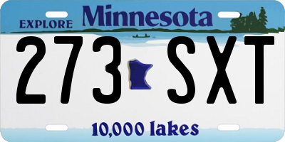 MN license plate 273SXT