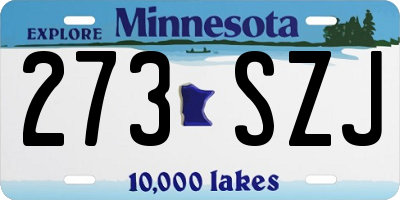 MN license plate 273SZJ