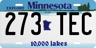 MN license plate 273TEC