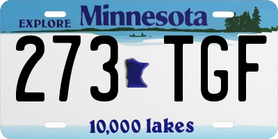 MN license plate 273TGF