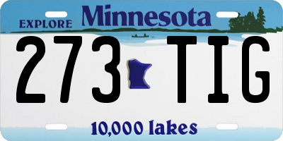 MN license plate 273TIG