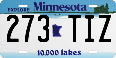 MN license plate 273TIZ