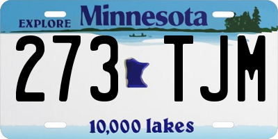 MN license plate 273TJM