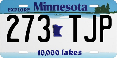 MN license plate 273TJP