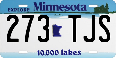 MN license plate 273TJS