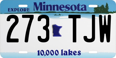 MN license plate 273TJW