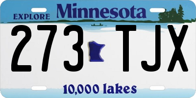MN license plate 273TJX
