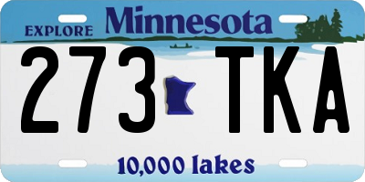MN license plate 273TKA