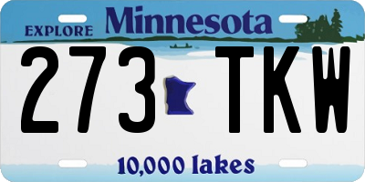 MN license plate 273TKW