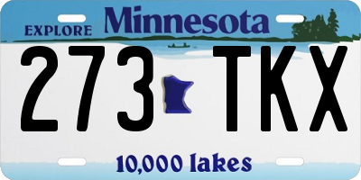 MN license plate 273TKX