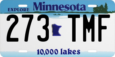 MN license plate 273TMF