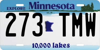 MN license plate 273TMW