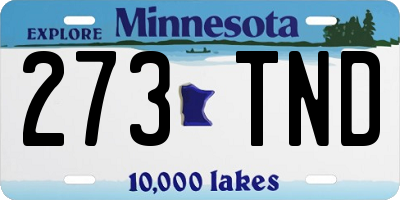 MN license plate 273TND