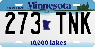MN license plate 273TNK