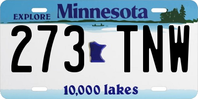 MN license plate 273TNW