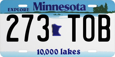 MN license plate 273TOB