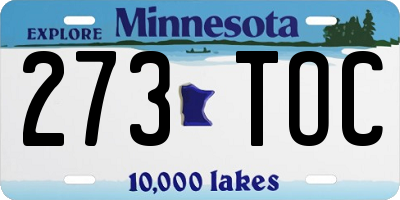 MN license plate 273TOC