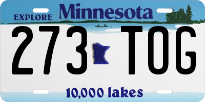 MN license plate 273TOG